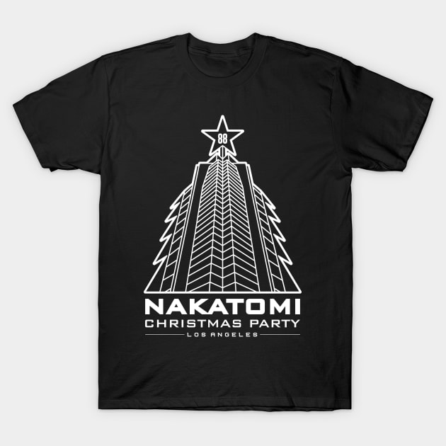 '88 Retro Nakatomi Christmas Party T-Shirt by DeepDiveThreads